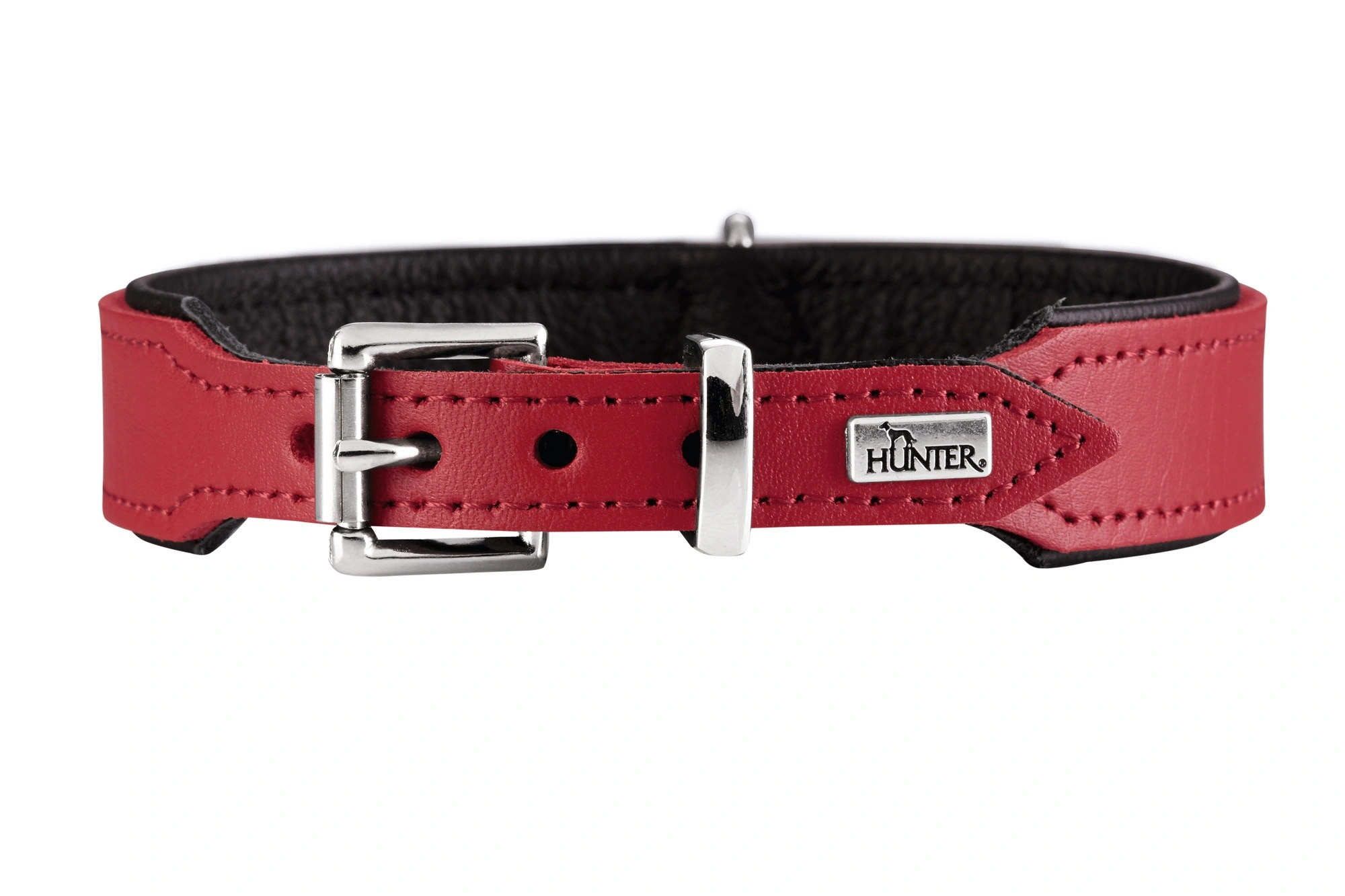 Hunter Basic halsbånd str.32 Rød - 24,0-28,5 cm